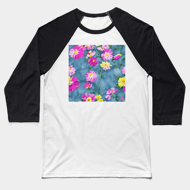 Floral pattern background Baseball T-Shirt by Russell102